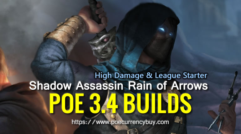 POE 3.4 Shadow Assassin Rain of Arrows Build - High Damage & League Starter